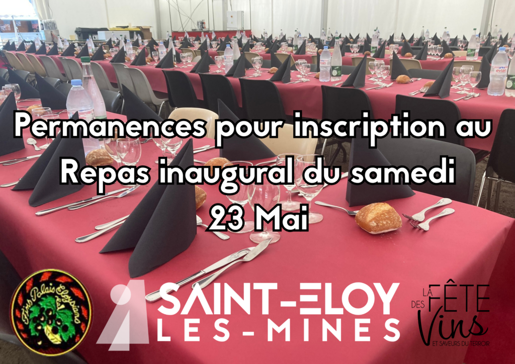 permanences pour inscription repas fête des vins