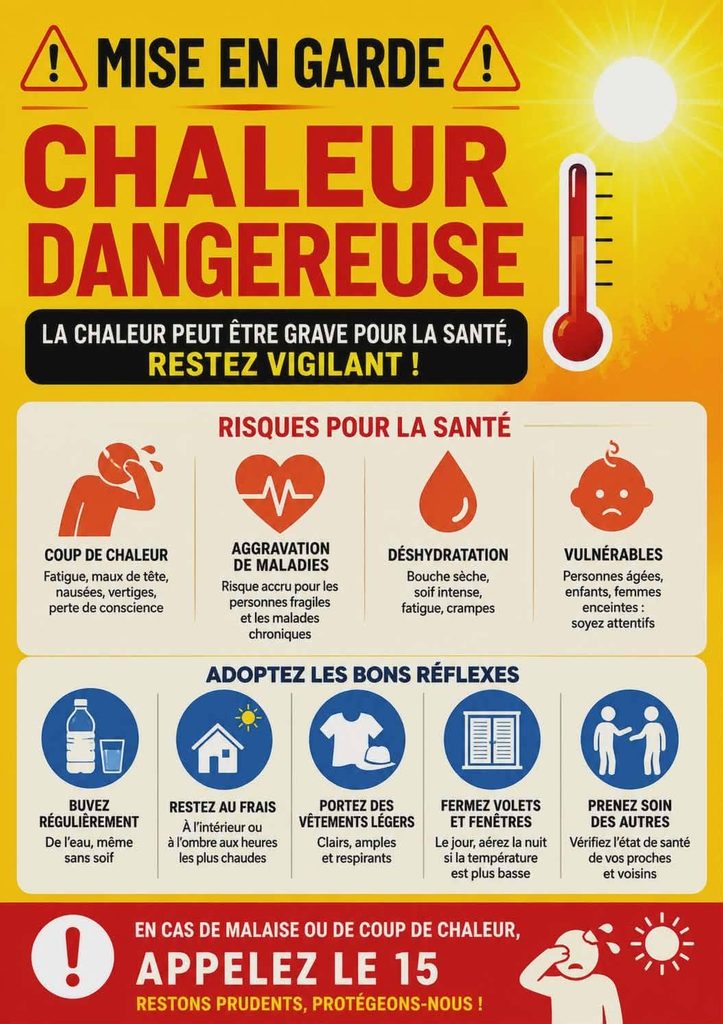 Affiche conseils canicule