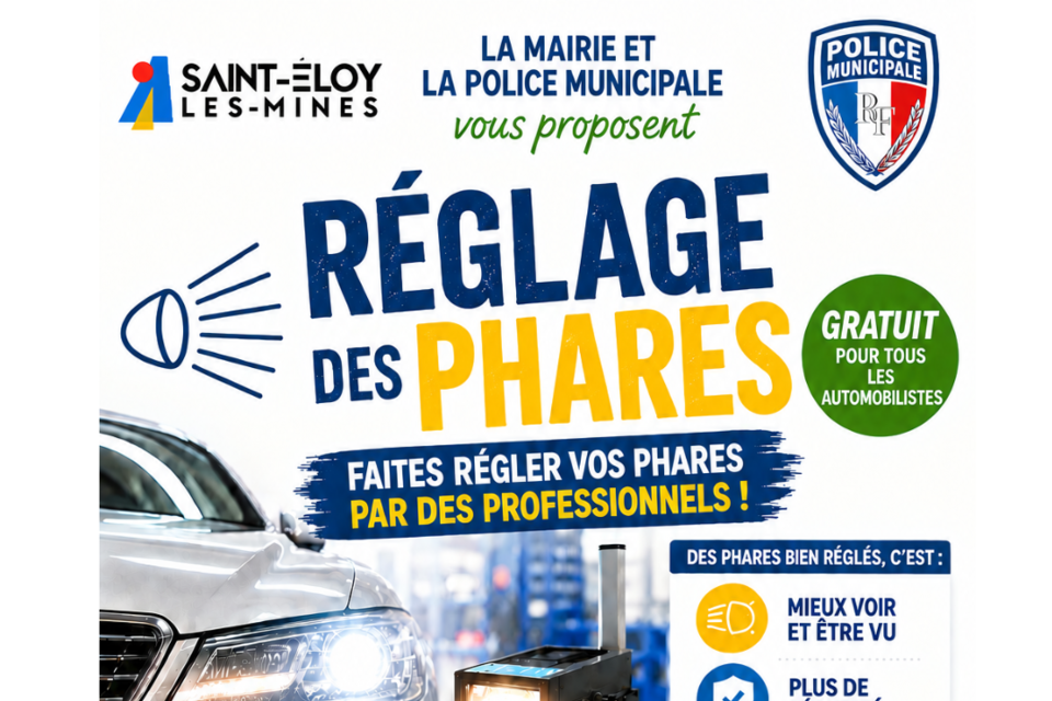Réglages gratuit des phares affiche